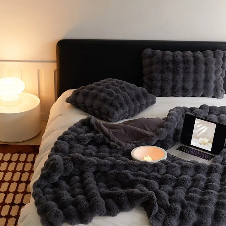 Pluche comfortdeken voor ontspanning & onderweg