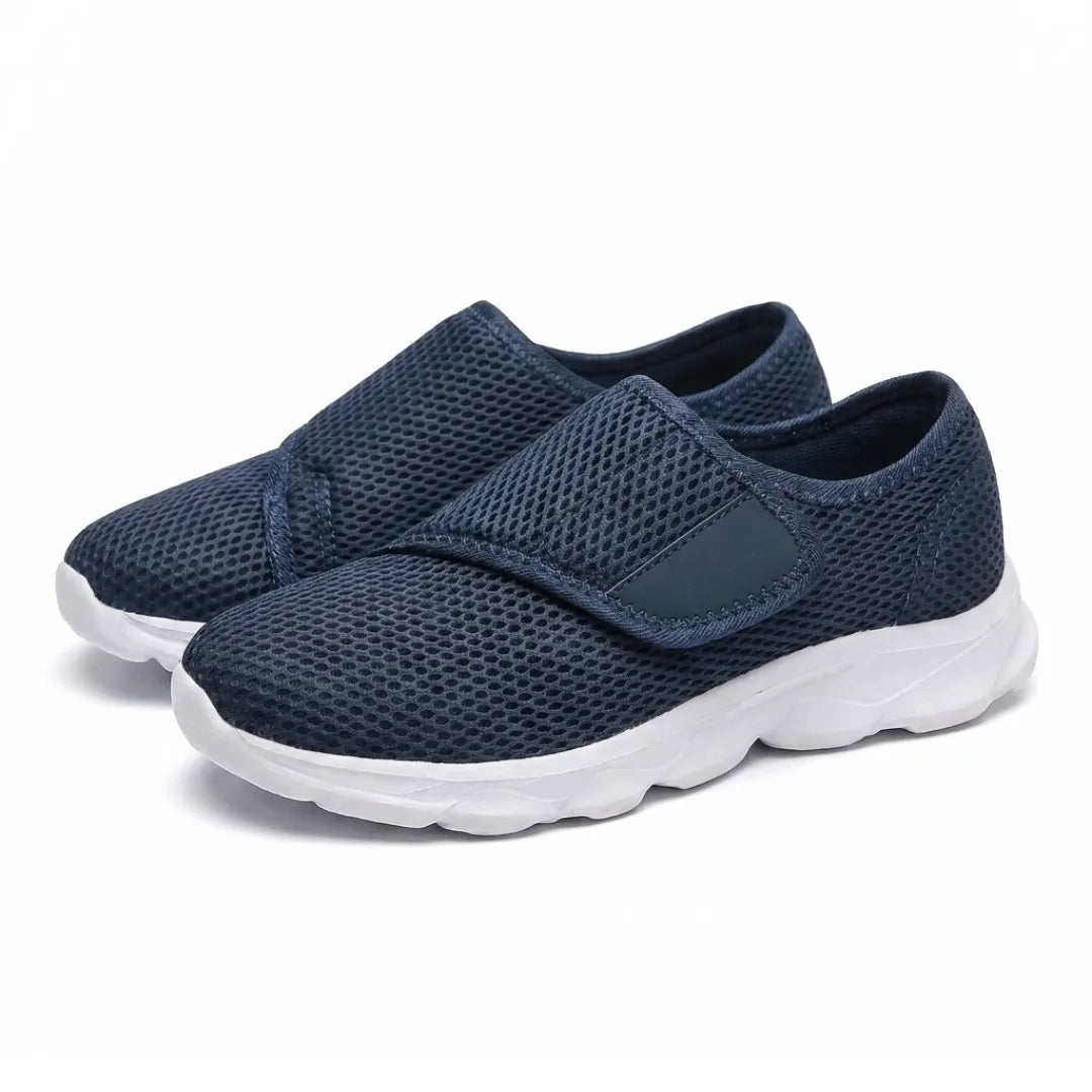 Comfortabele orthopedische wandelschoenen met klittenband voor brede of gezwollen voeten