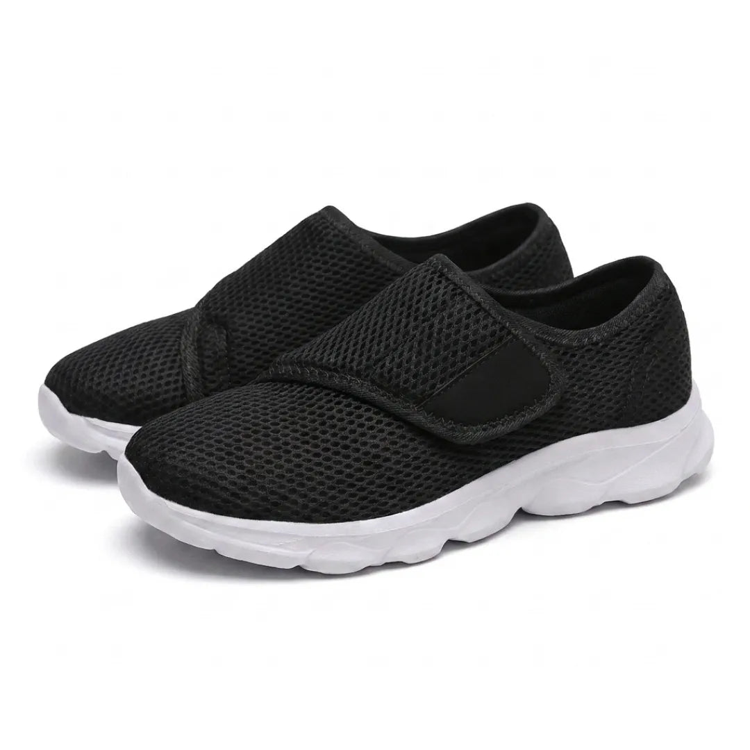 Comfortabele orthopedische wandelschoenen met klittenband voor brede of gezwollen voeten