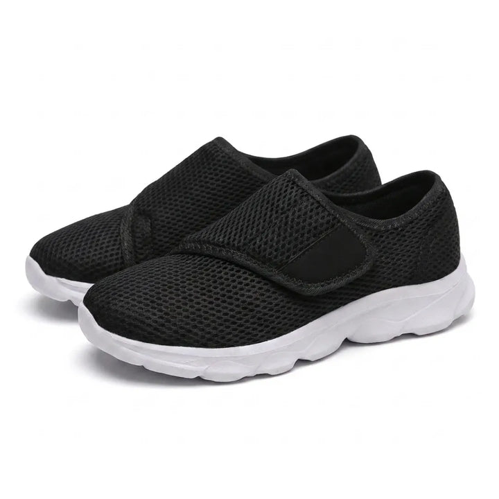 Comfortabele orthopedische wandelschoenen met klittenband voor brede of gezwollen voeten