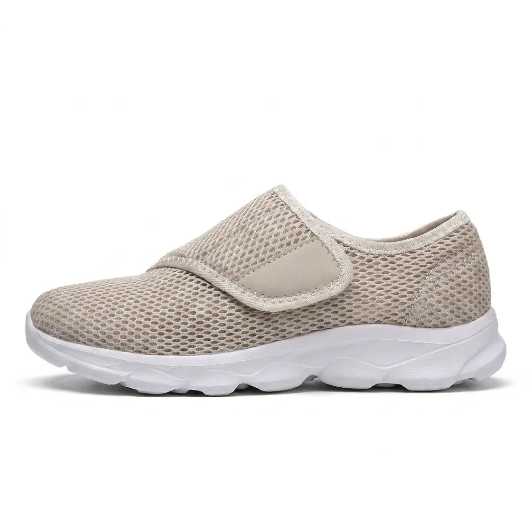Comfortabele orthopedische wandelschoenen met klittenband voor brede of gezwollen voeten