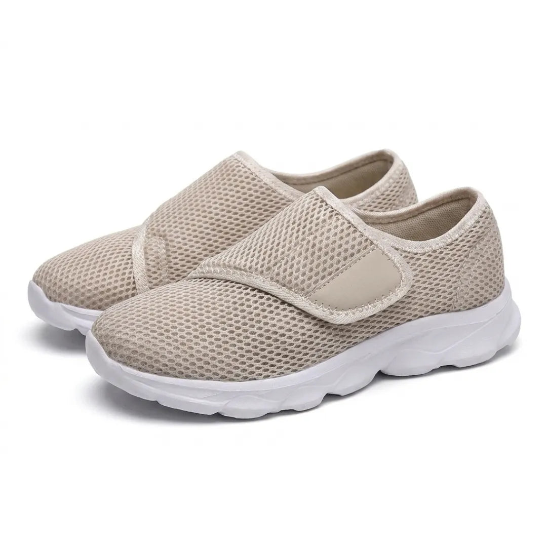 Comfortabele orthopedische wandelschoenen met klittenband voor brede of gezwollen voeten