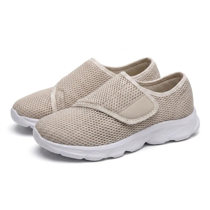 Comfortabele orthopedische wandelschoenen met klittenband voor brede of gezwollen voeten