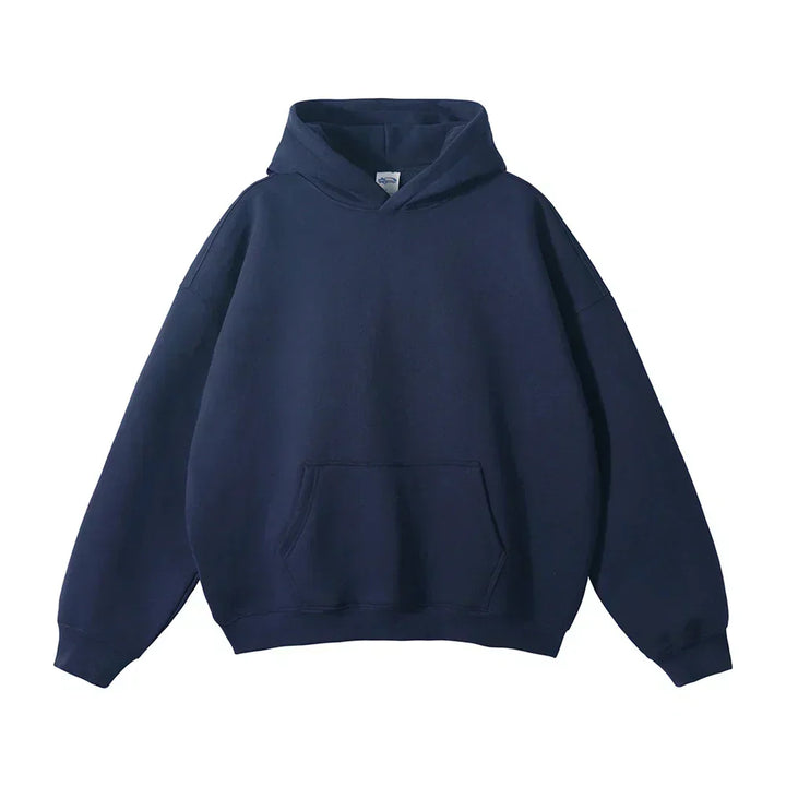 Losse herenhoodie met kangoeroezak