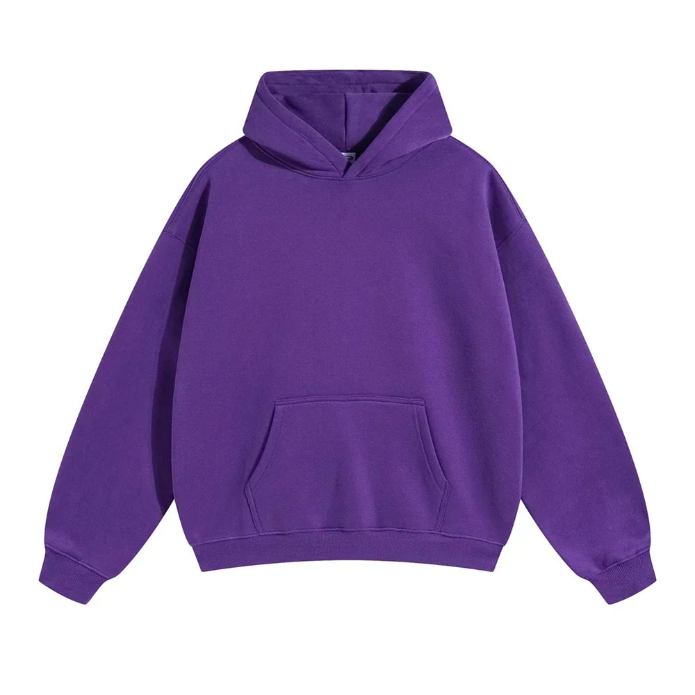 Losse herenhoodie met kangoeroezak