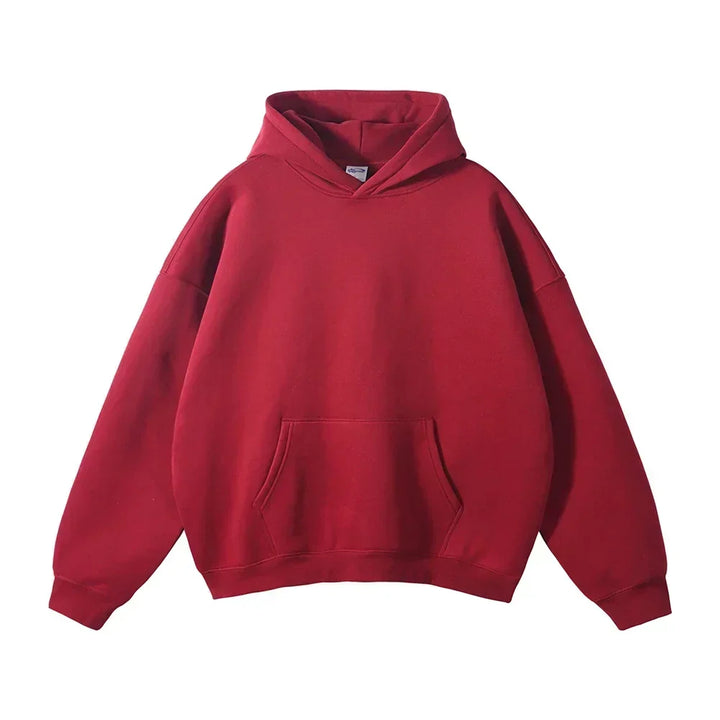 Losse herenhoodie met kangoeroezak