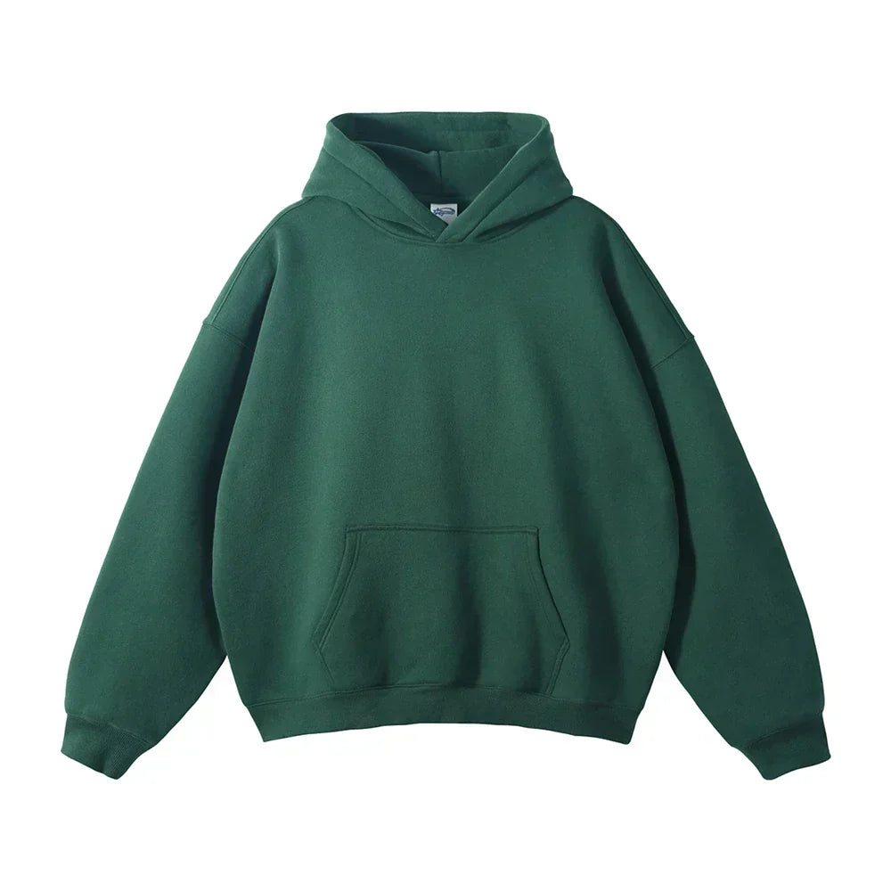 Losse herenhoodie met kangoeroezak