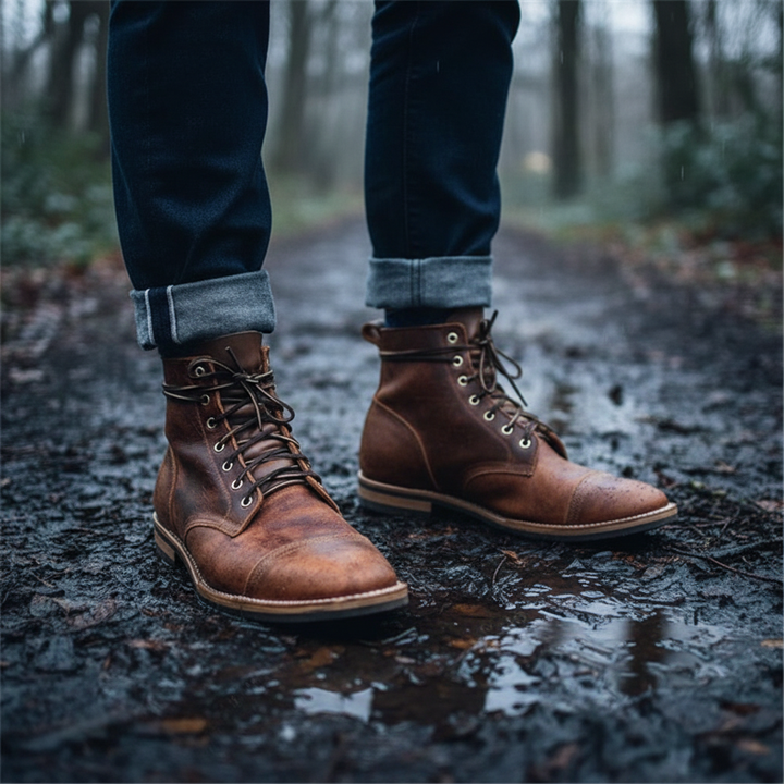 Retro leren herenschoenen – Leonard