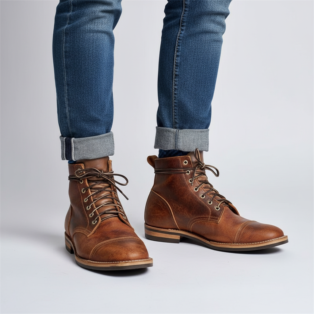 Retro leren herenschoenen – Leonard