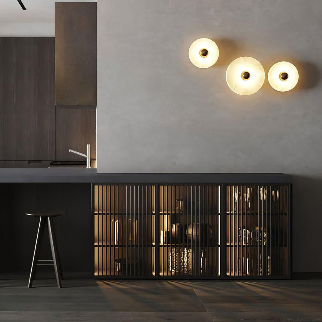 Decoratieve ronde LED-opbouwwandlamp