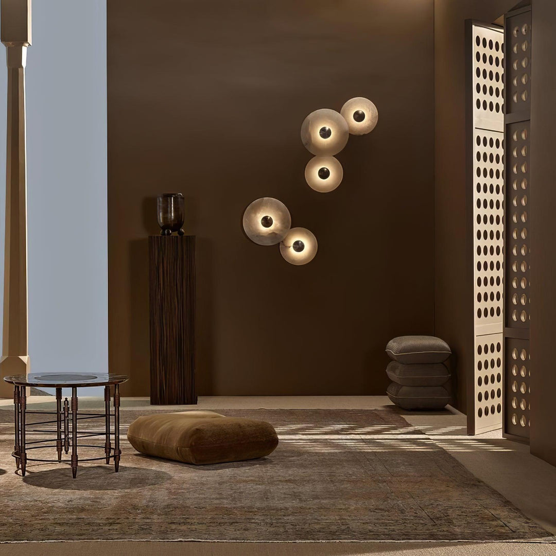 Decoratieve ronde LED-opbouwwandlamp