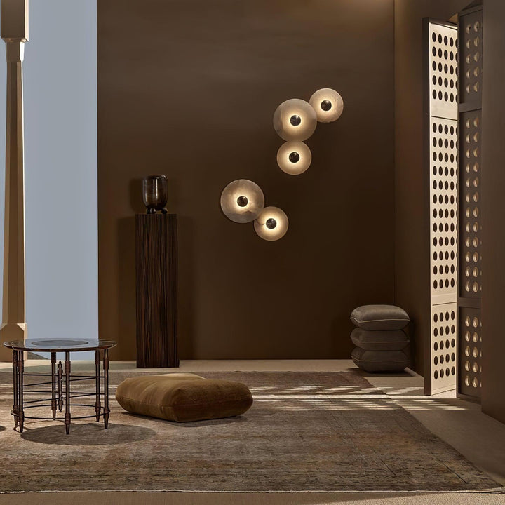 Decoratieve ronde LED-opbouwwandlamp