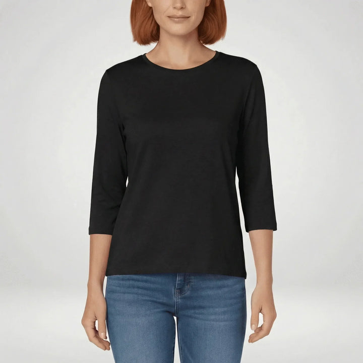 Rondhals-T-shirt met driekwartmouwen - Lucienne