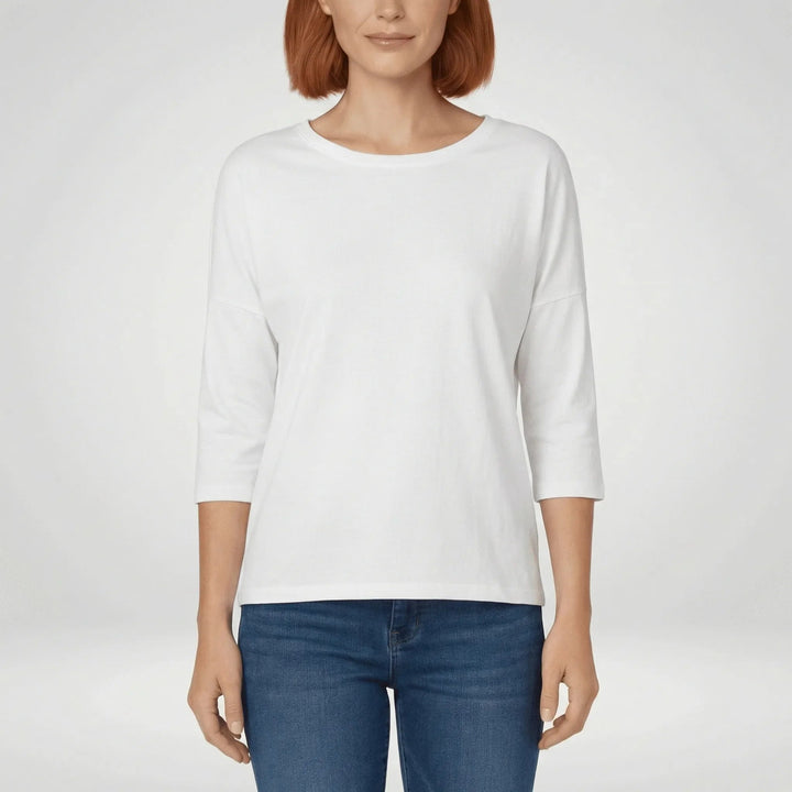 Rondhals-T-shirt met driekwartmouwen - Lucienne