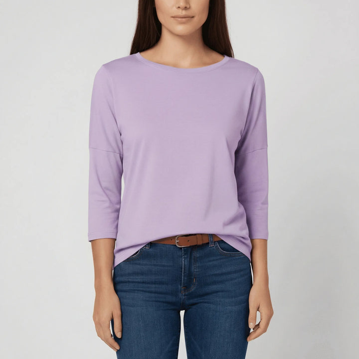 Rondhals-T-shirt met driekwartmouwen - Lucienne