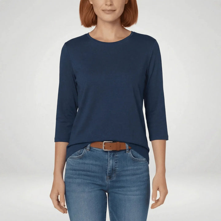 Rondhals-T-shirt met driekwartmouwen - Lucienne