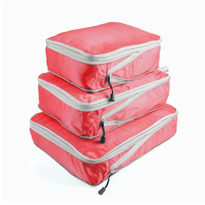 Set compressie-pakkubussen voor kofferorganisatie - 3 stuks