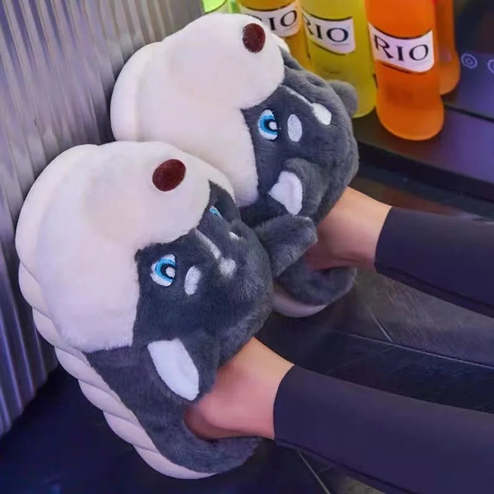 Schattige Husky Dames Pantoffels – Novi