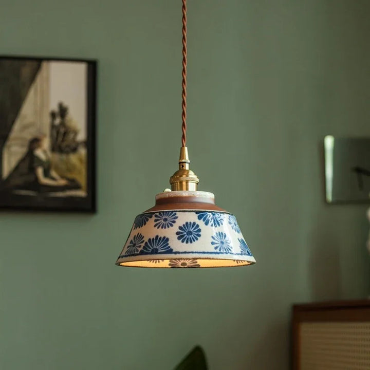 Ronja – Handbeschilderde keramische hanglamp