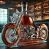 Whiskeykaraf in de Vorm van een Harley Motor voor de Thuisbar