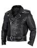 Slim fit leren herenmotorjas met opstaande kraag – Ryder