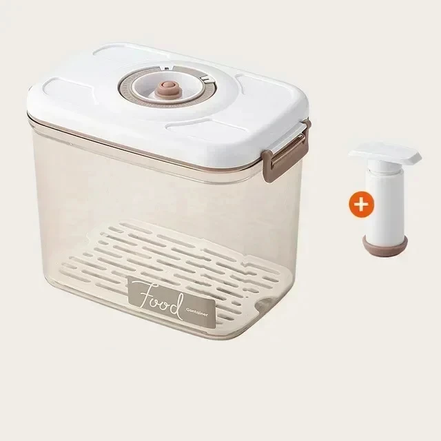 Voedsel Vacuüm Opslagdoos Transparante Container met Handpomp – FreshLock