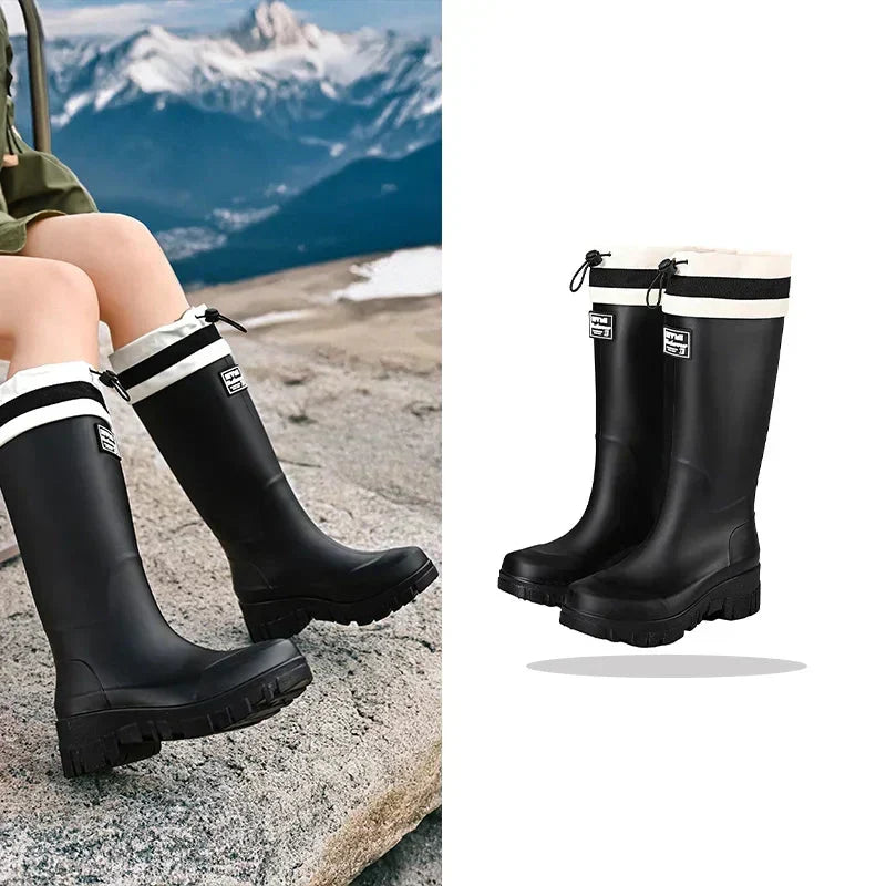 Dames regenlaarzen retrolook waterdicht met antislipzool – Arlena