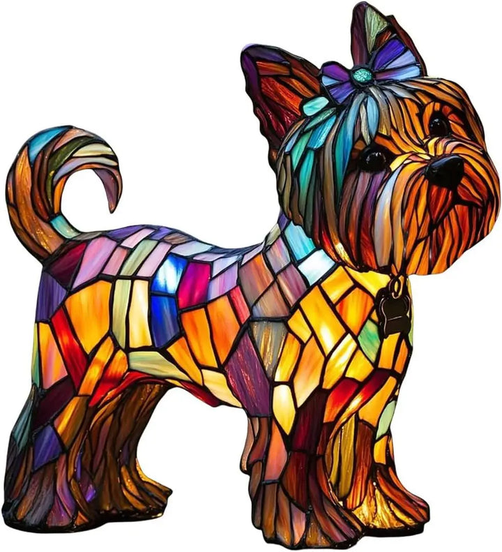 Hond decoratieve tafellamp kleurrijk fantasie sfeerlicht