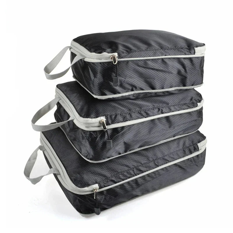 Set compressie-pakkubussen voor kofferorganisatie - 3 stuks