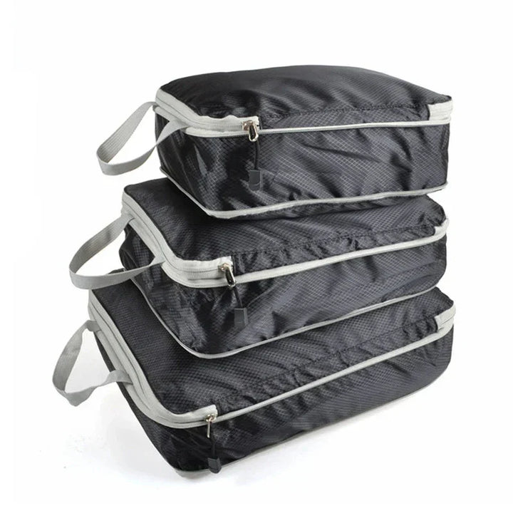 Set compressie-pakkubussen voor kofferorganisatie - 3 stuks