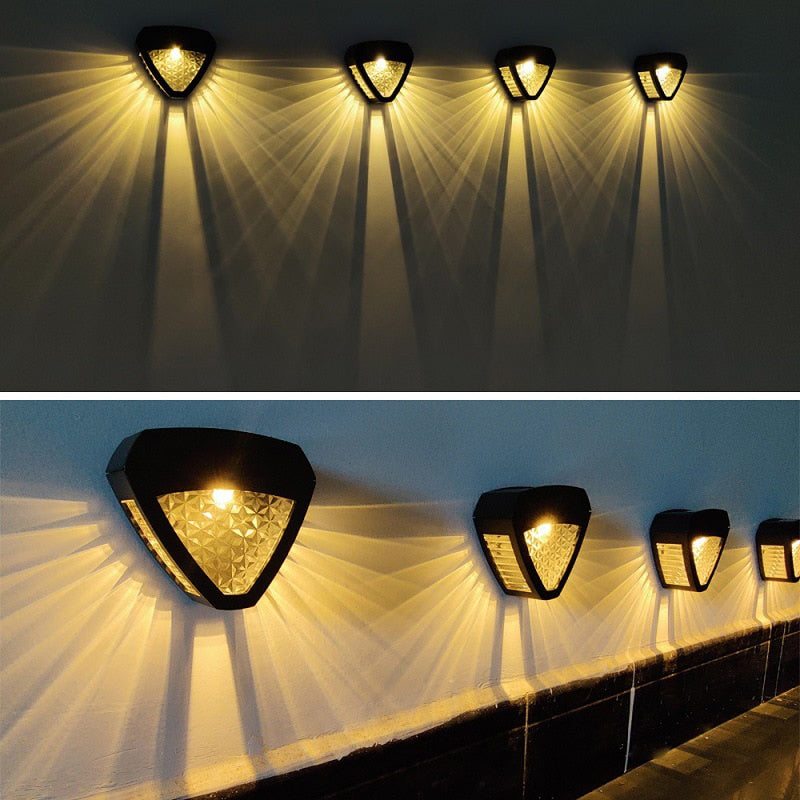 Elegante solar wandlamp voor terras en oprit