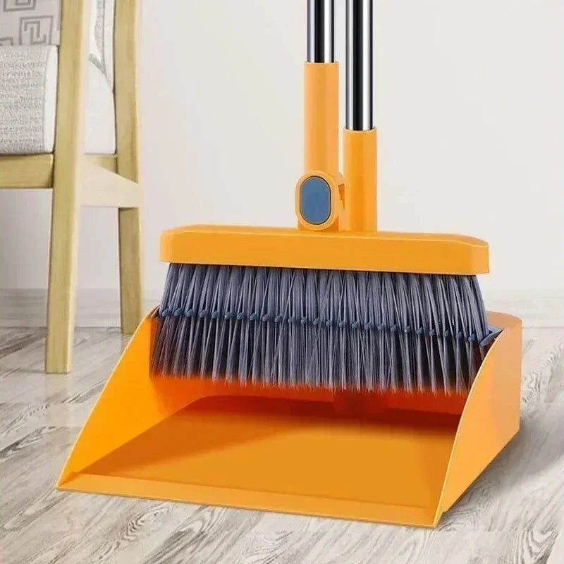 Compacte Bezem- en Blikset met Haarverwijdering en Inklapbaar Blik