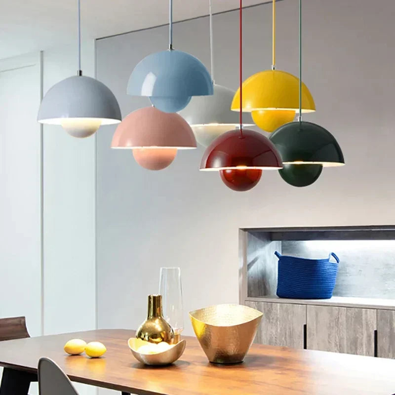 Minimalistische hanglamp voor aan het plafond, strak ontwerp, sfeerverlichting