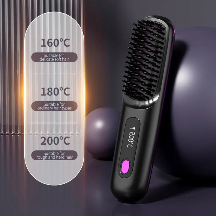 Glissara | Draadloze Stijltang | USB-oplaadfunctie en LCD-display | Keramiek- en Ionentechnologie