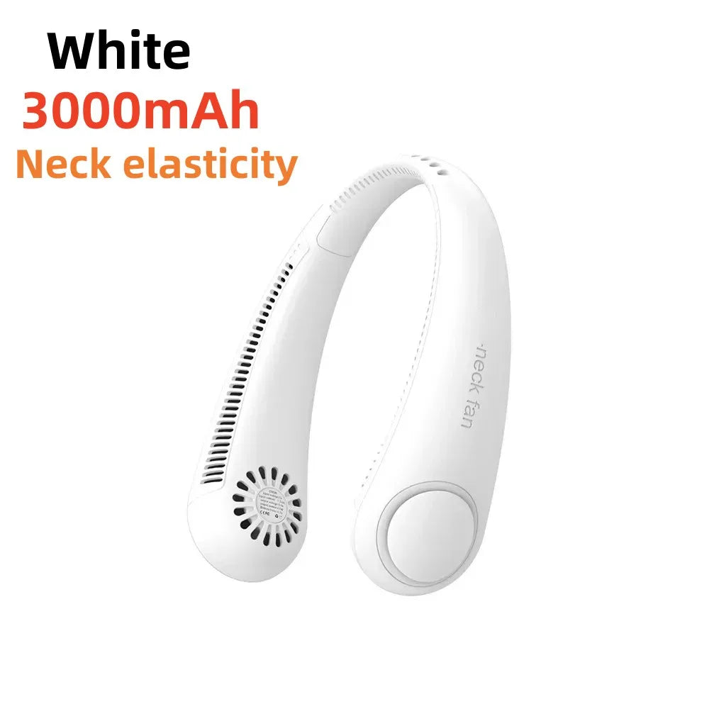 Draagbare oplaadbare nekventilator via USB met LED-display 8000mAh