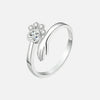 Sterling Zilveren Verstelbare Ring – Hand- en Pootafdrukontwerp