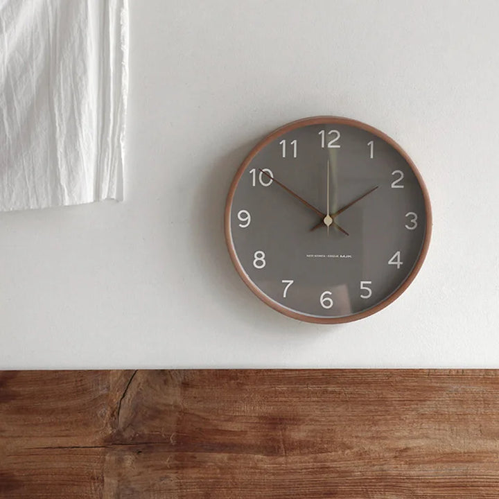 Minimalistische wandklok, stil rond ontwerp voor thuis &amp; kantoor