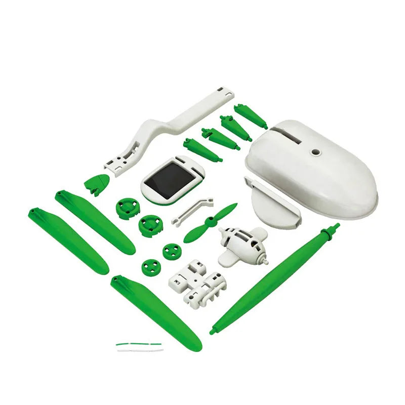 Zonne-energie Robotkit 6-in-1 – Bouw en Leer met Zeilboot, Windmolen, Auto en Meer