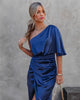 Asymmetrische Off-Shoulder Jurk met Elegante Snit