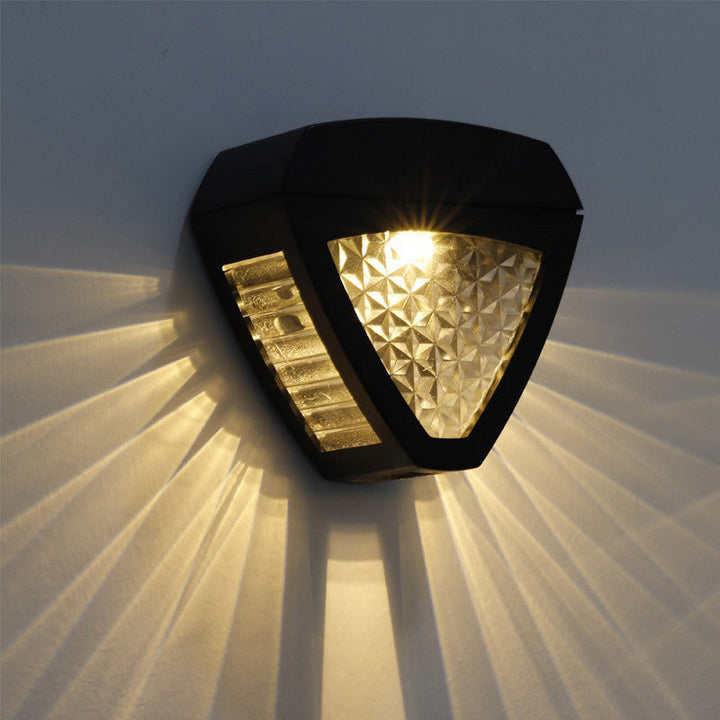 Elegante solar wandlamp voor terras en oprit