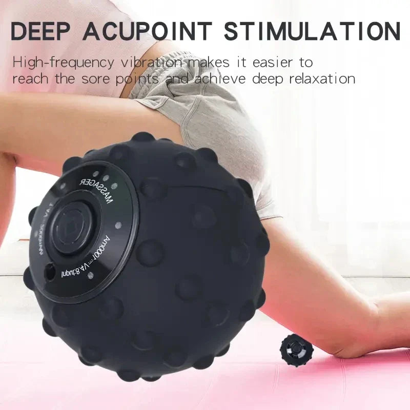 4-Speed Trillende Massagebal met Warmtetherapie & Textuuroppervlak – FlexiRoll