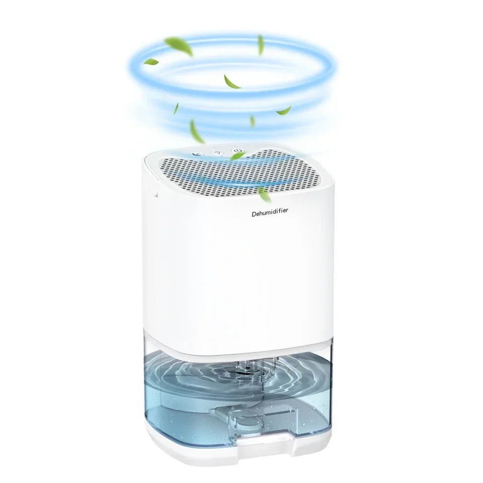 1000 ml Draagbare 2-in-1 Luchtontvochtiger met Luchtfilter & Nachtlampje – Aveline