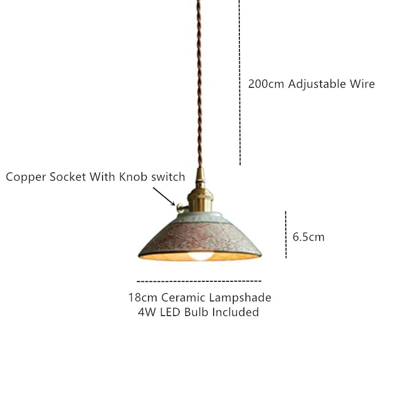 Ronja – Handbeschilderde keramische hanglamp