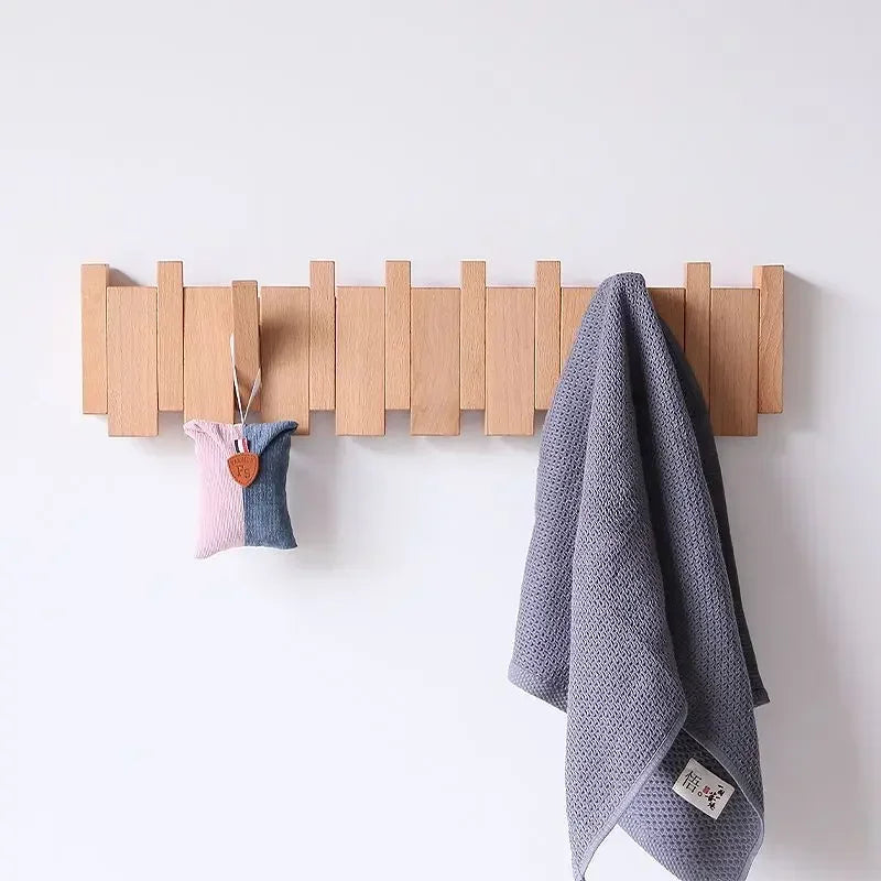 Piano-Kapstok van Hout – Elegante Wandorganizer voor de Hal