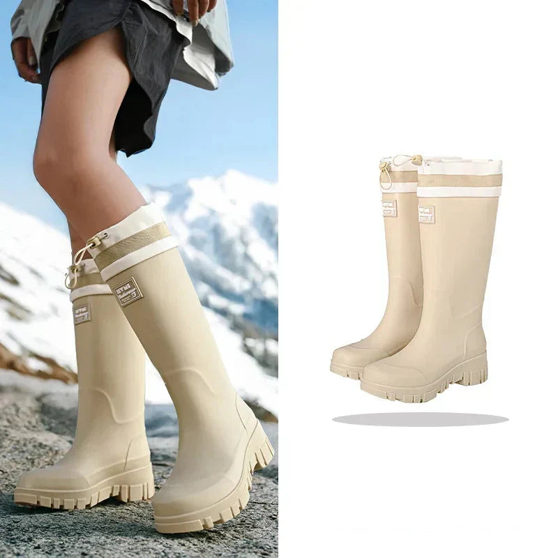 Dames regenlaarzen retrolook waterdicht met antislipzool – Arlena