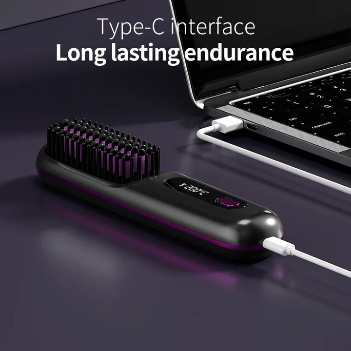 Glissara | Draadloze Stijltang | USB-oplaadfunctie en LCD-display | Keramiek- en Ionentechnologie