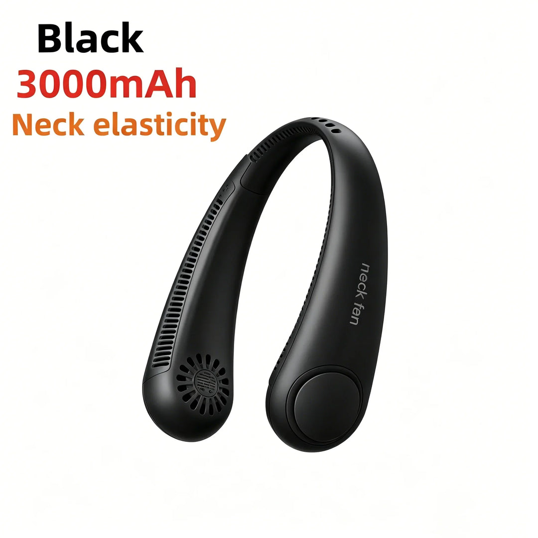 Draagbare oplaadbare nekventilator via USB met LED-display 8000mAh