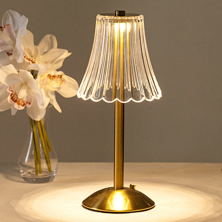 Kristallen tafellamp decoratief gouden licht voor moderne interieurs