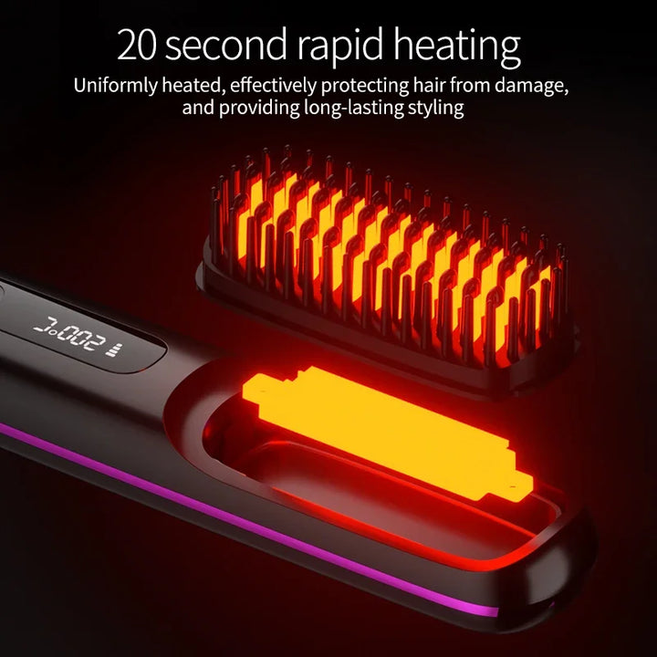 Glissara | Draadloze Stijltang | USB-oplaadfunctie en LCD-display | Keramiek- en Ionentechnologie