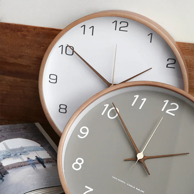 Minimalistische wandklok, stil rond ontwerp voor thuis &amp; kantoor